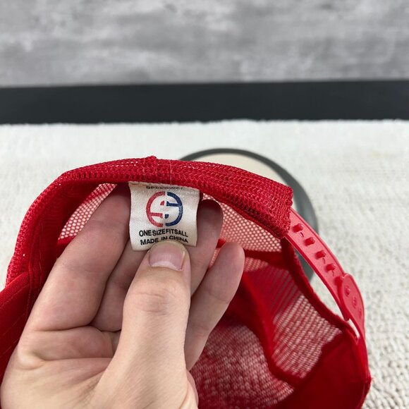 VINTAGE JIFFY LUBE MESH SNAPBACK TRUCKER HAT OSFA TWO TONE CAP - Picture 7 of 10